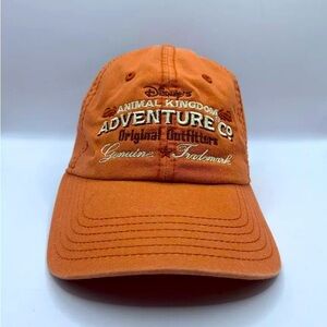 Walt Disney Animal Kingdom Adventure Co Hat Orange Embroidered Cap New W/Tag